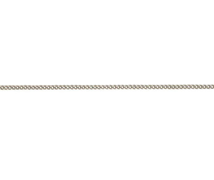 9ct White 14 Filed Curb 22"/55cm
