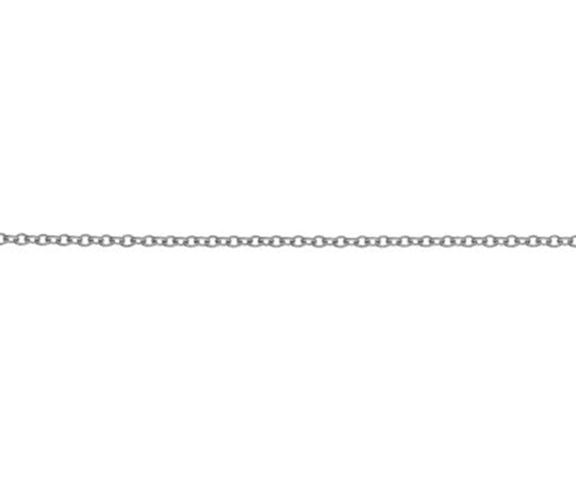 9ct White 20 Close Tight Trace 18" adj @ 16"