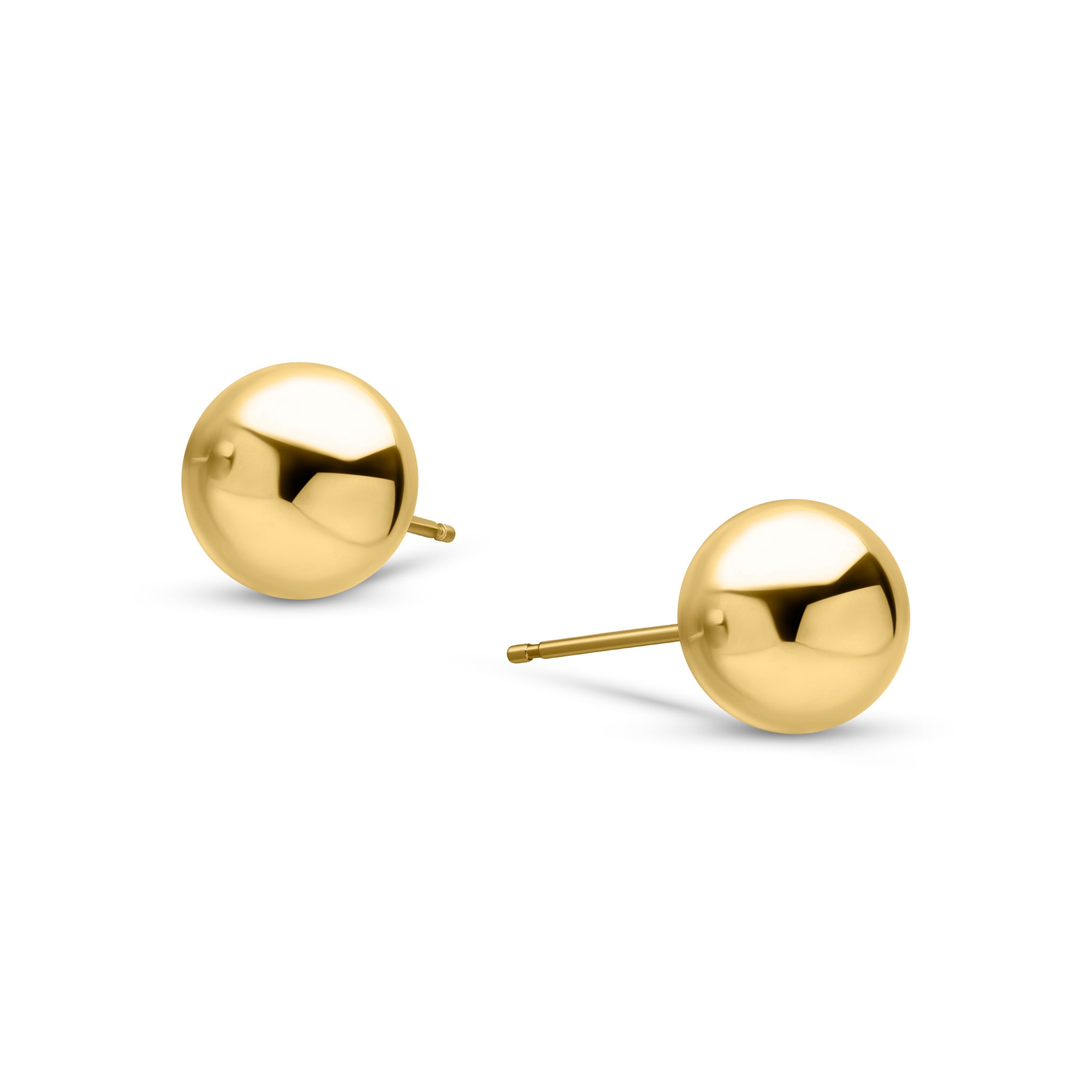 9ct Yellow Gold 9mm Polished Ball Studs