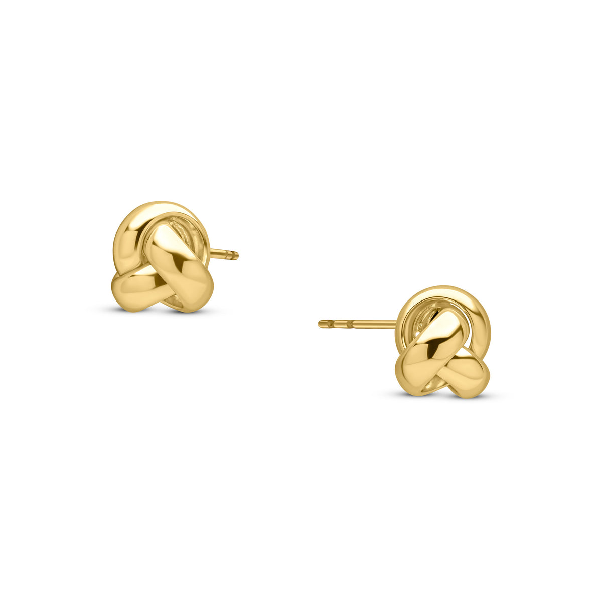 9ct Yellow Gold Polished Knot Stud Earrings
