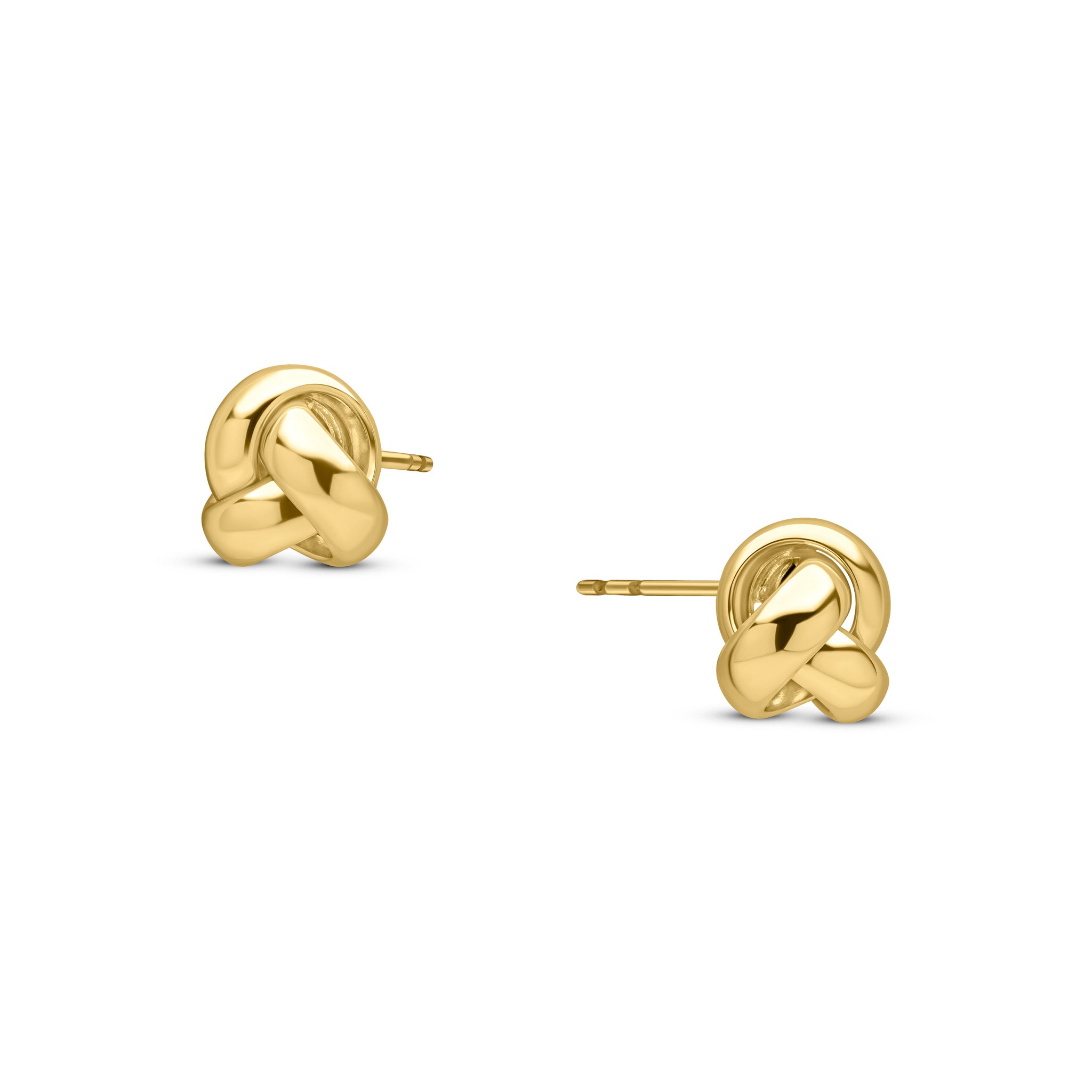 9ct Yellow Gold Polished 3 Strand Knot Earrings