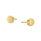 9ct Yellow Gold Polished Circle Gold Earrings 6mm