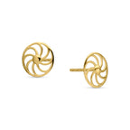 9ct Yellow Gold Cartwheel Stud Earrings
