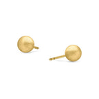 9ct Yellow Gold Satin Ball Stud Earrings 6mm