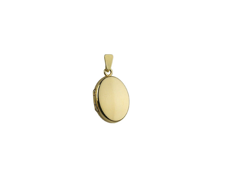 9ct Yellow Plain 16mm Oval Locket 5
