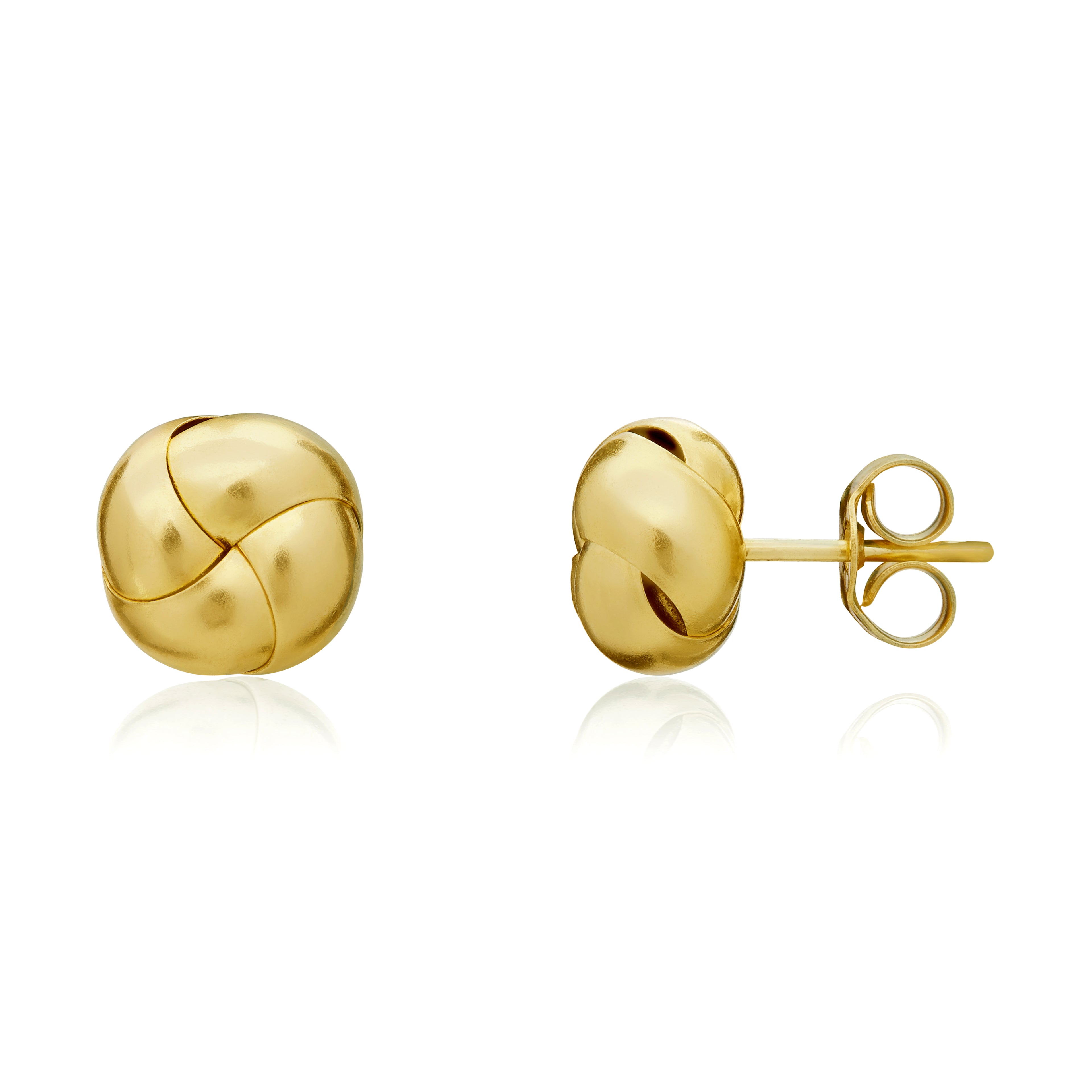 9ct Yellow Gold Shell Knot Stud Earrings