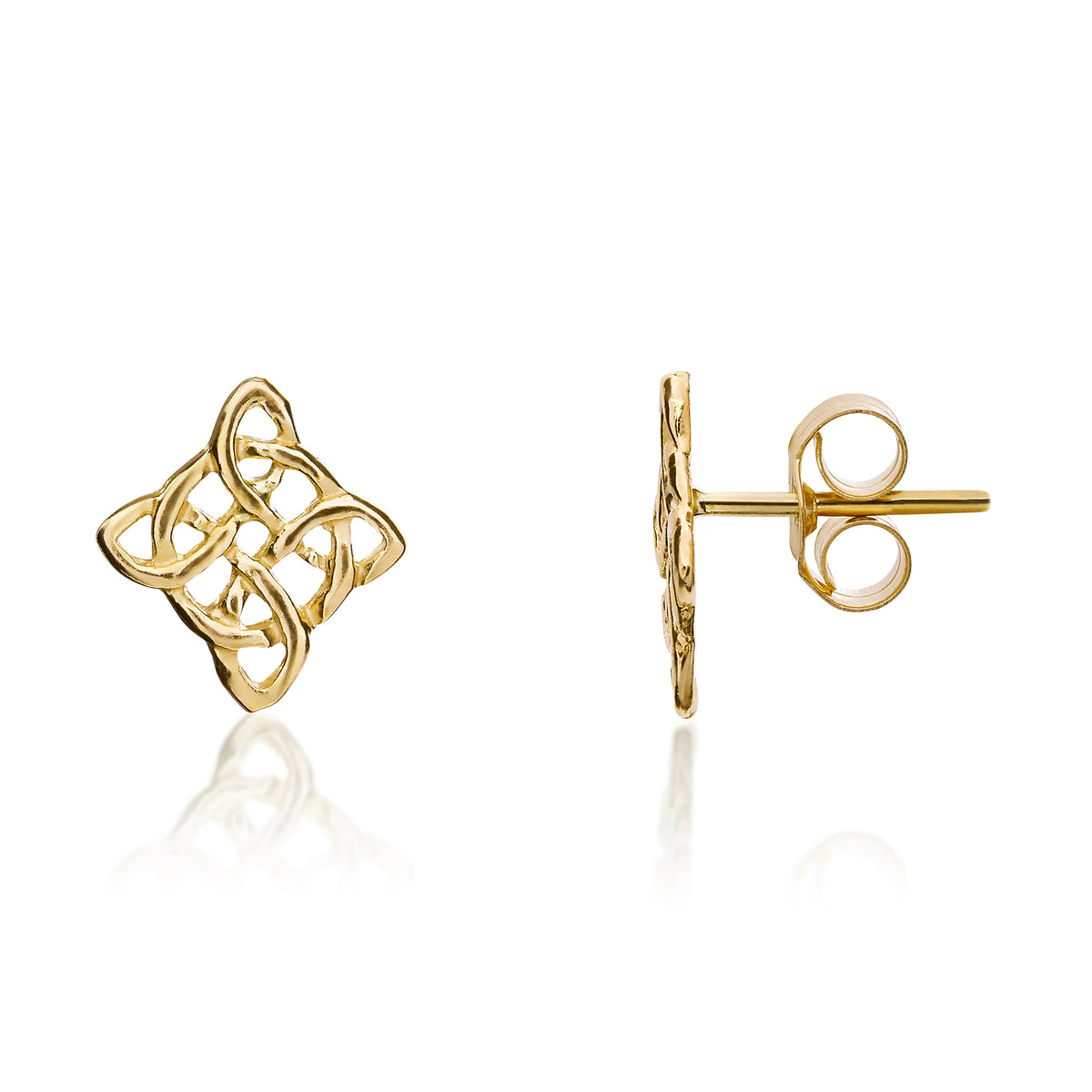 9ct Yellow Gold Celtic Style Stud Earrings