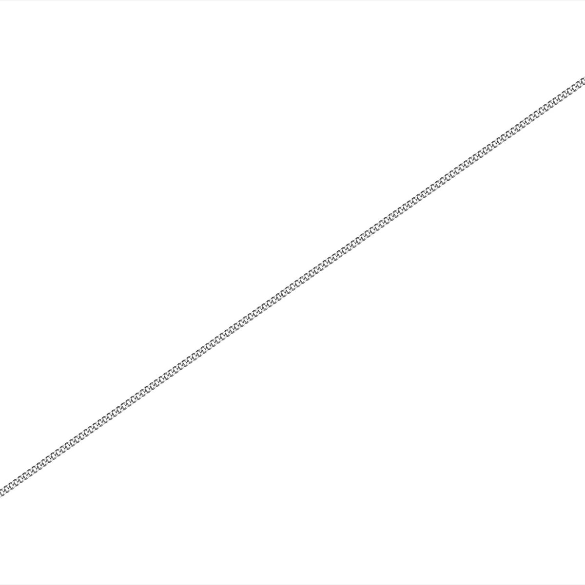 18ct White Gold Diamond Cut Curb 20 0.85m
