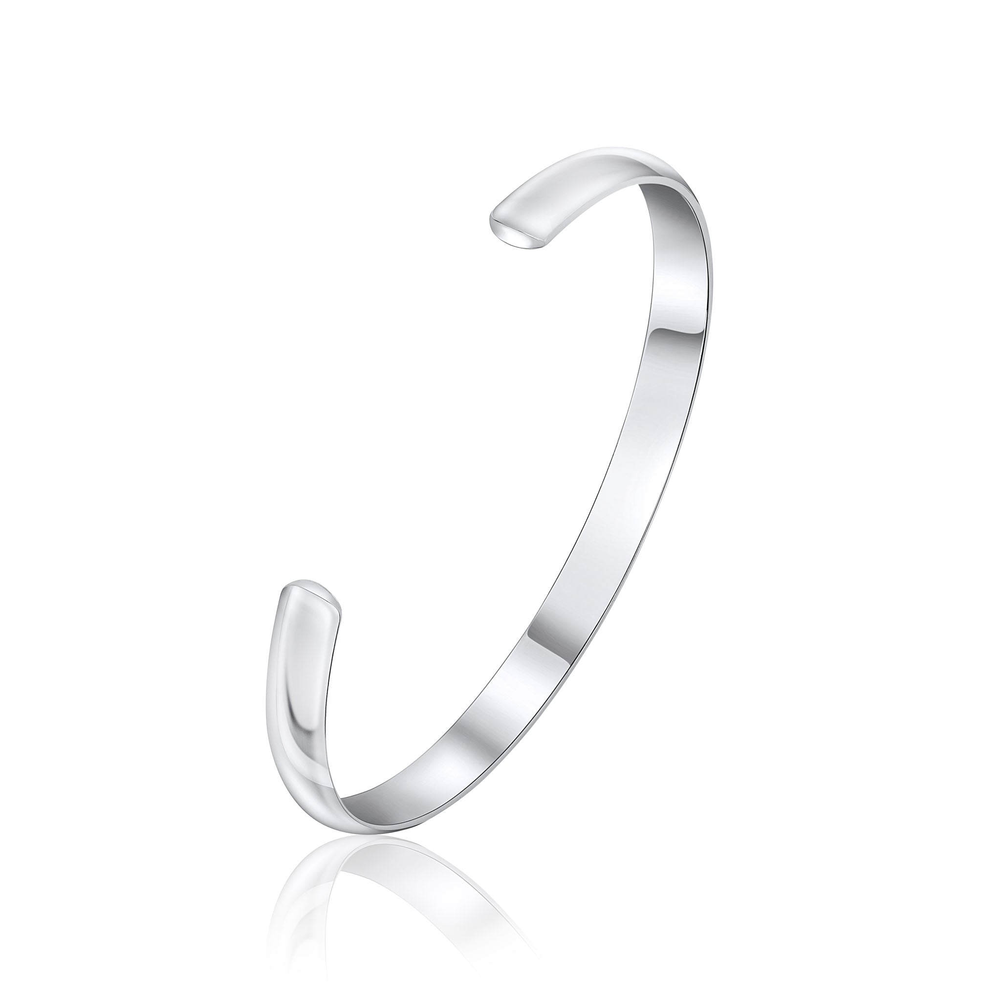 Silver 6mm Court Bangle Torque