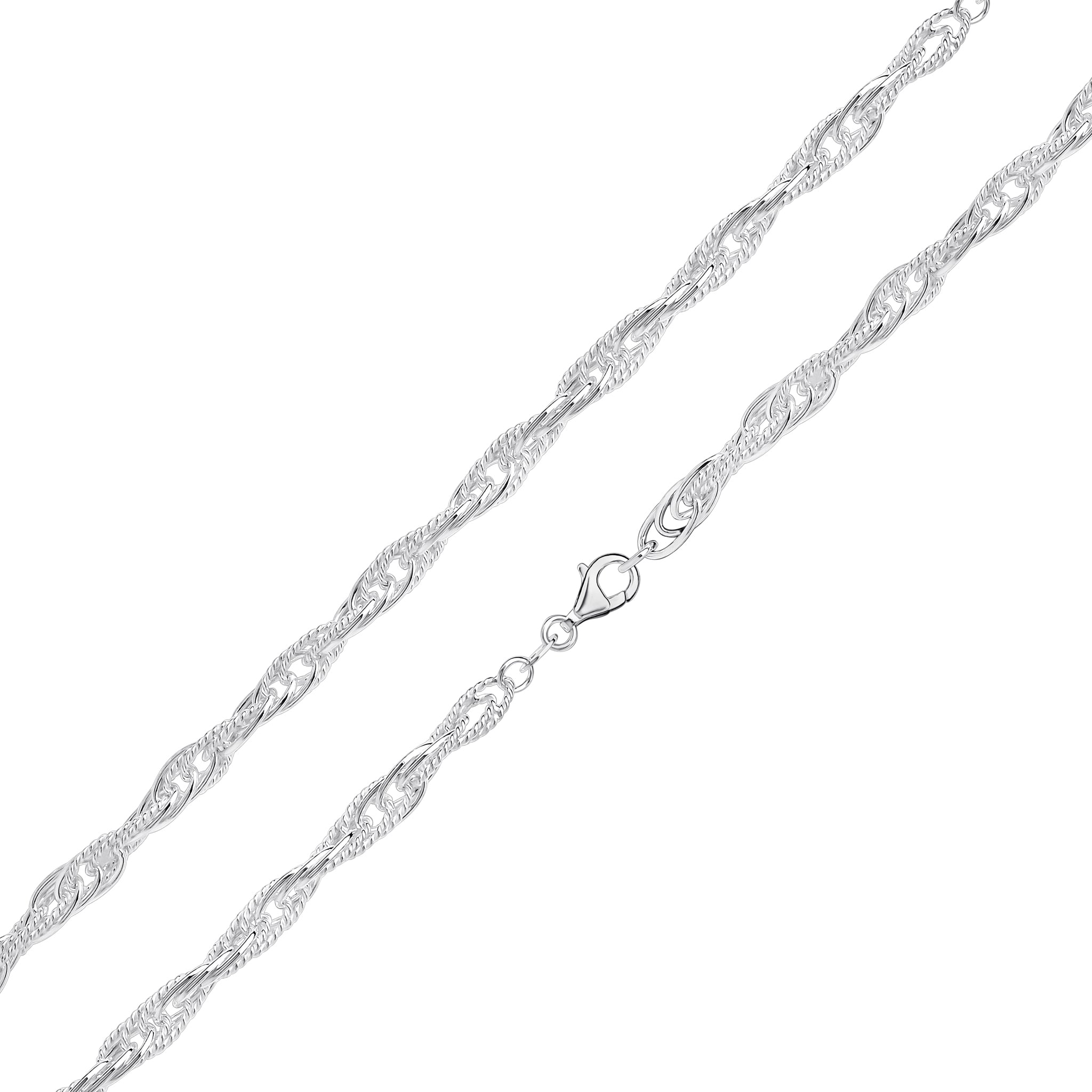 Silver Textured Rope 7.5"