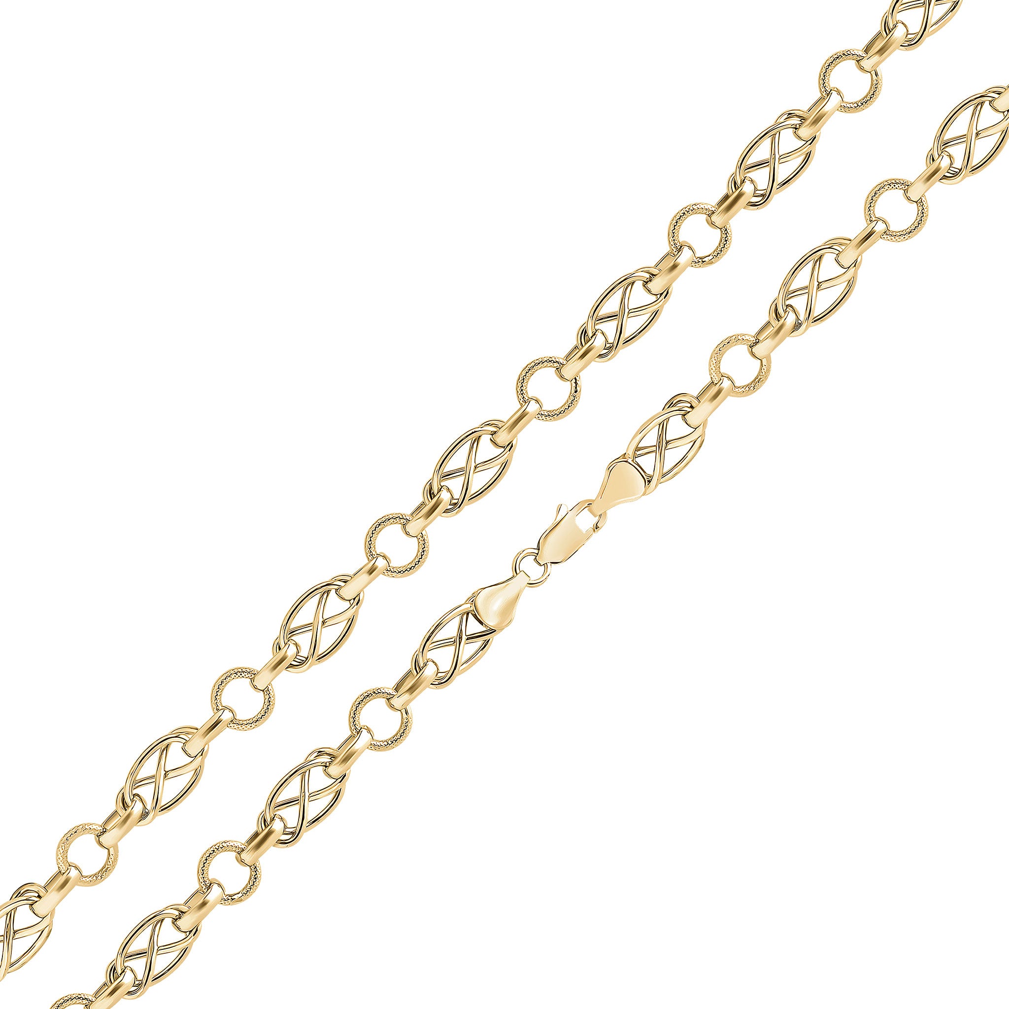 9ct Yellow Gold Handmade Oval Infinity 8mm 8