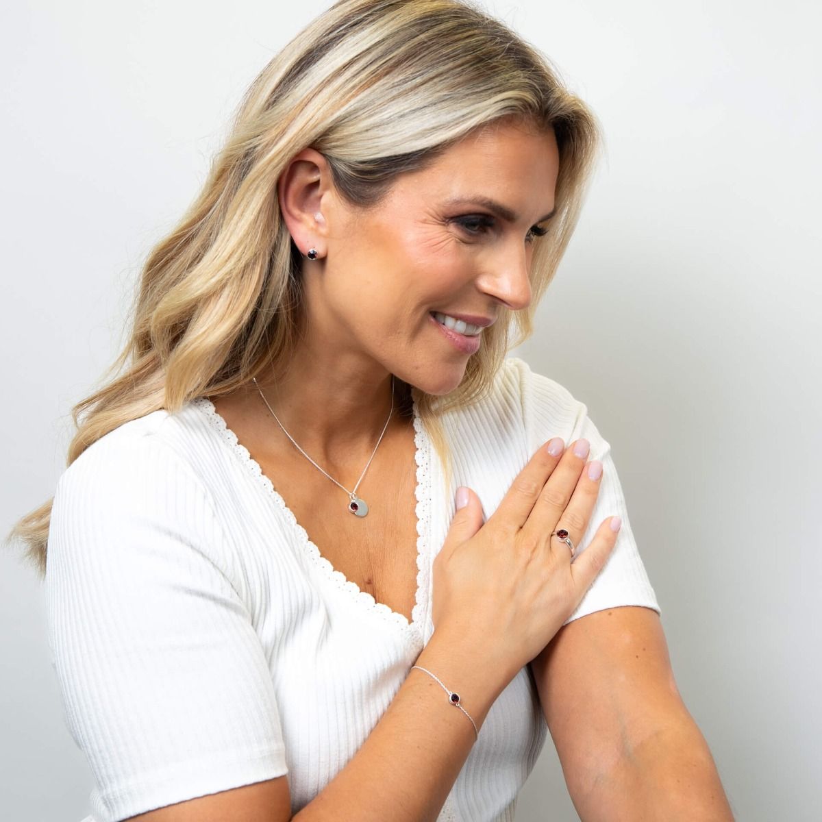 Silver Birthstone Pendant