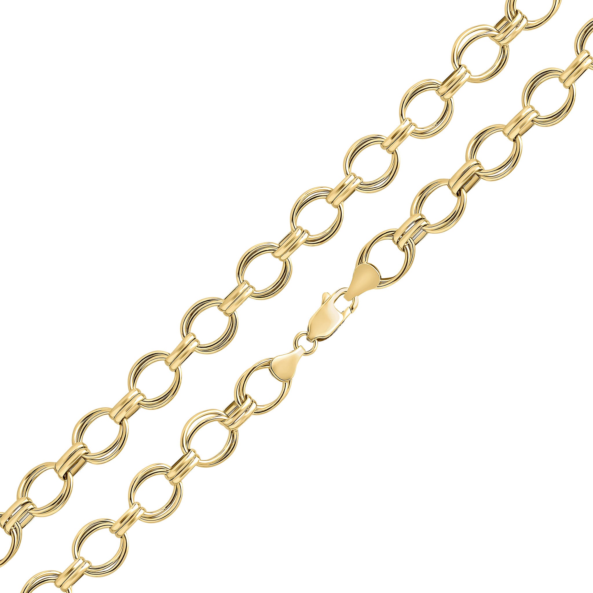 9ct Yellow Gold Handmade 10mm Fancy Oval 7.5