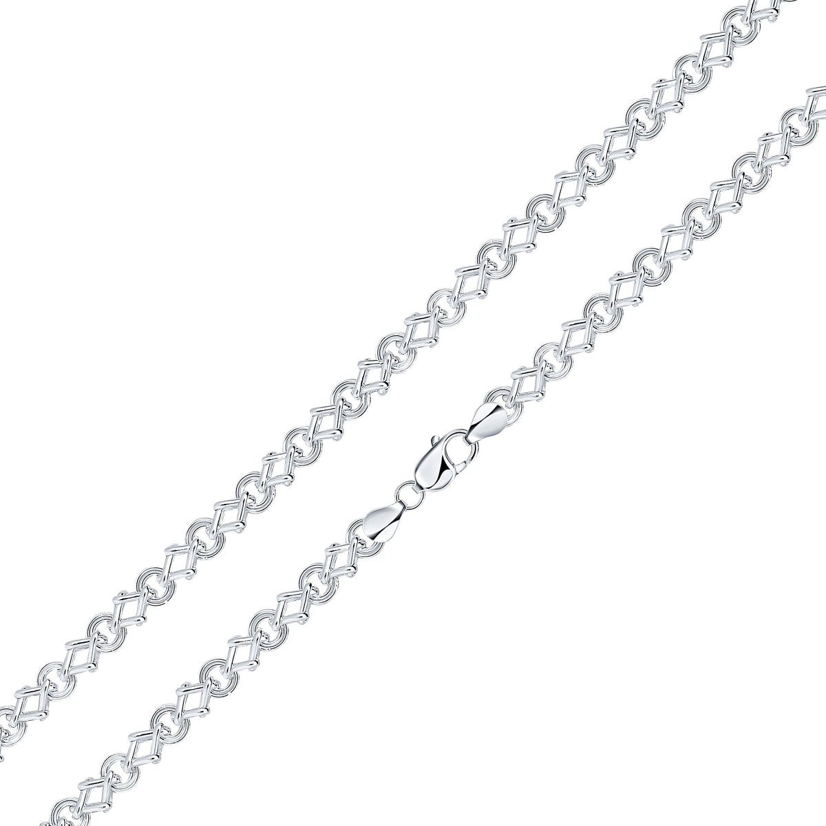Silver 8mm Circle Square Plain 1