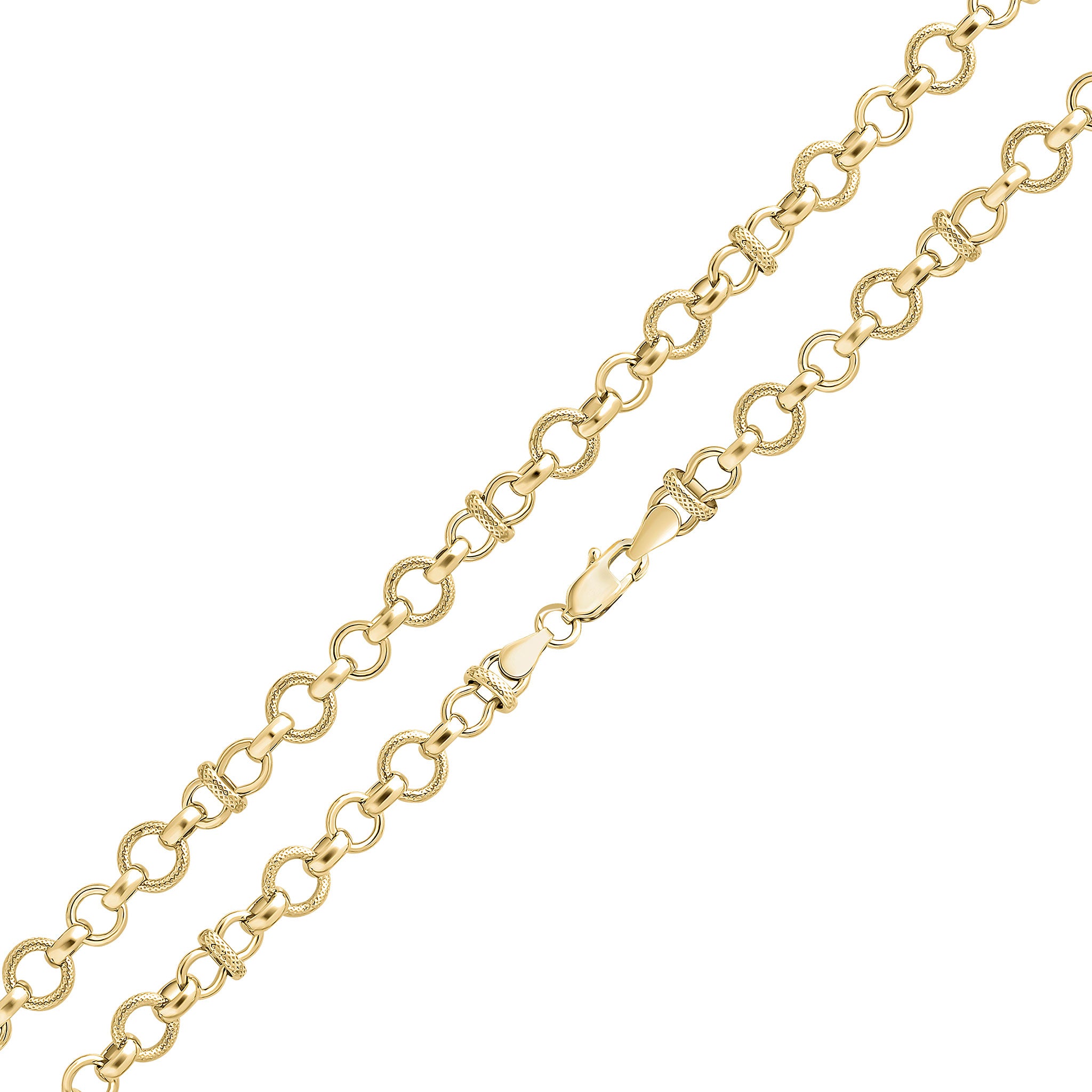 9ct Yellow Gold Handmade 7.5mm Belt Belcher 7.5