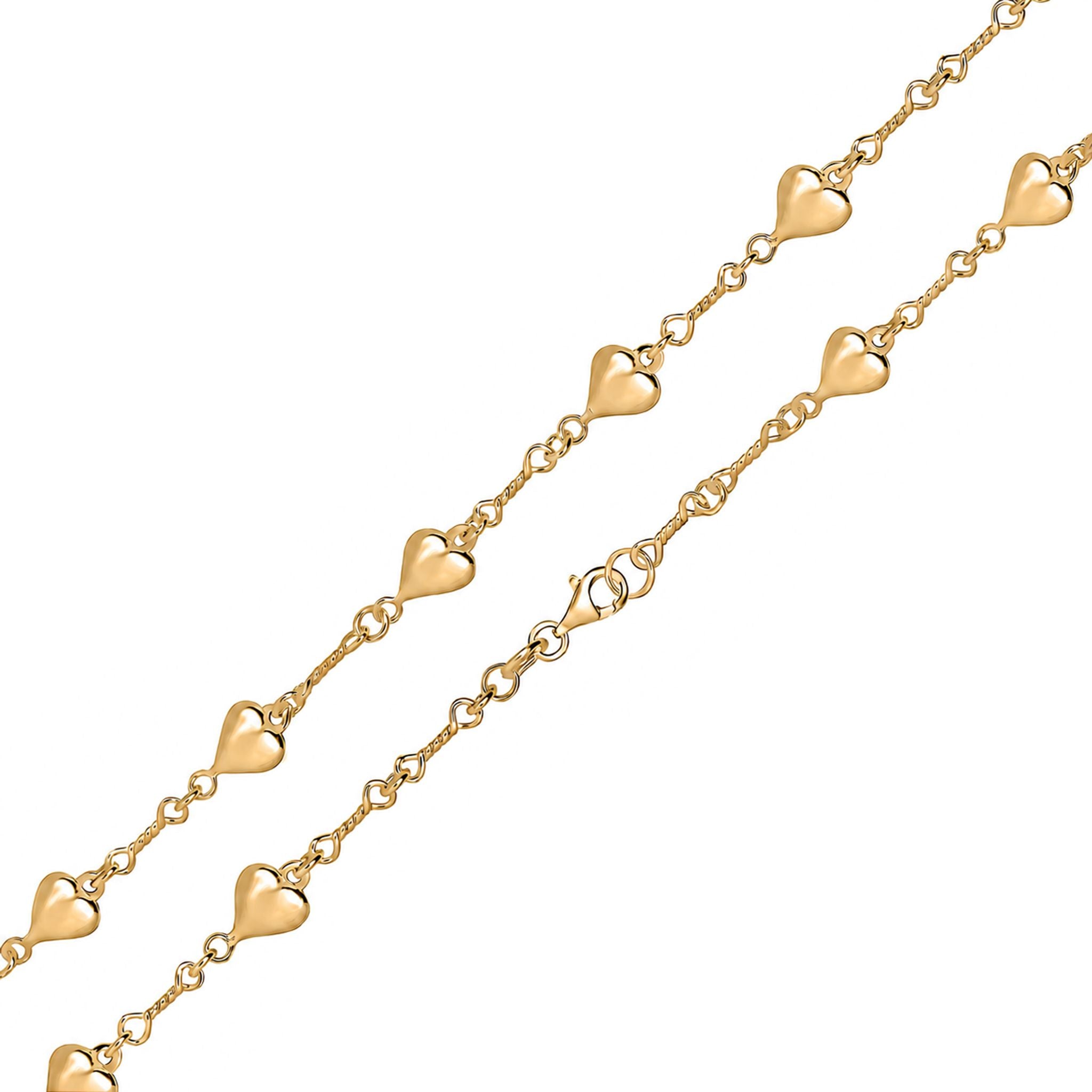 18ct Vermeil 8.5mm Heart Twist Link