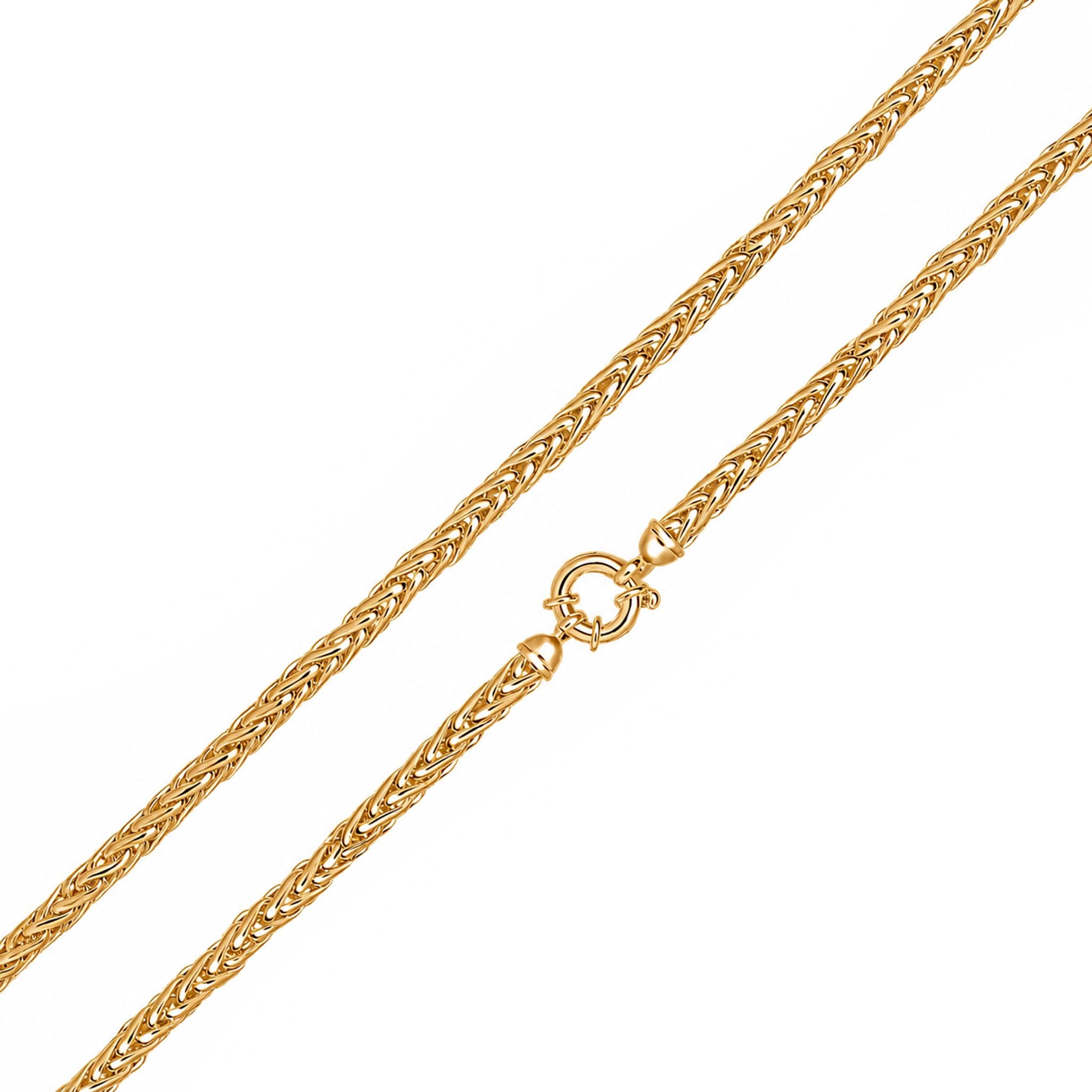 18ct Vermeil 4.9mm Spiga 18" Bolt Ring