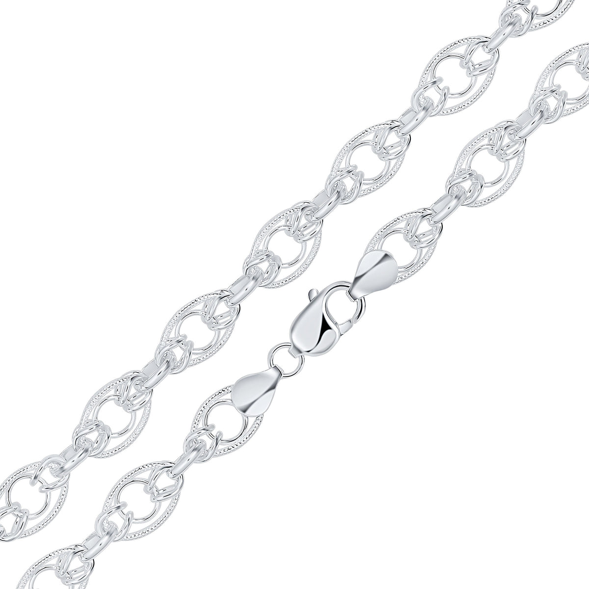 Silver 10.7mm Oval Knot 1