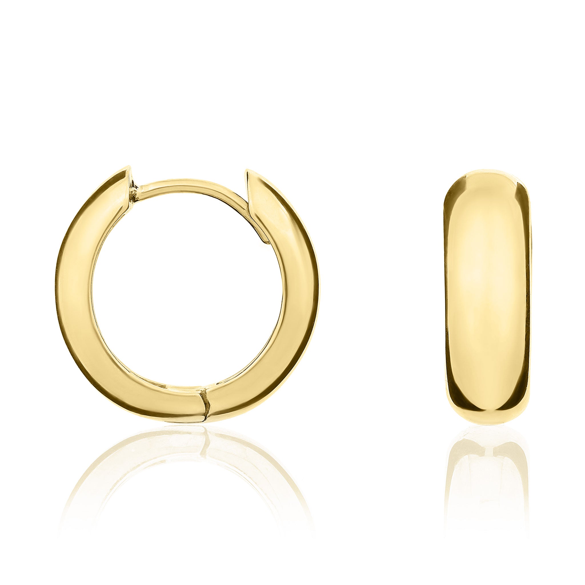 9ct Yellow Gold Polished Rounded Huggy Earrings