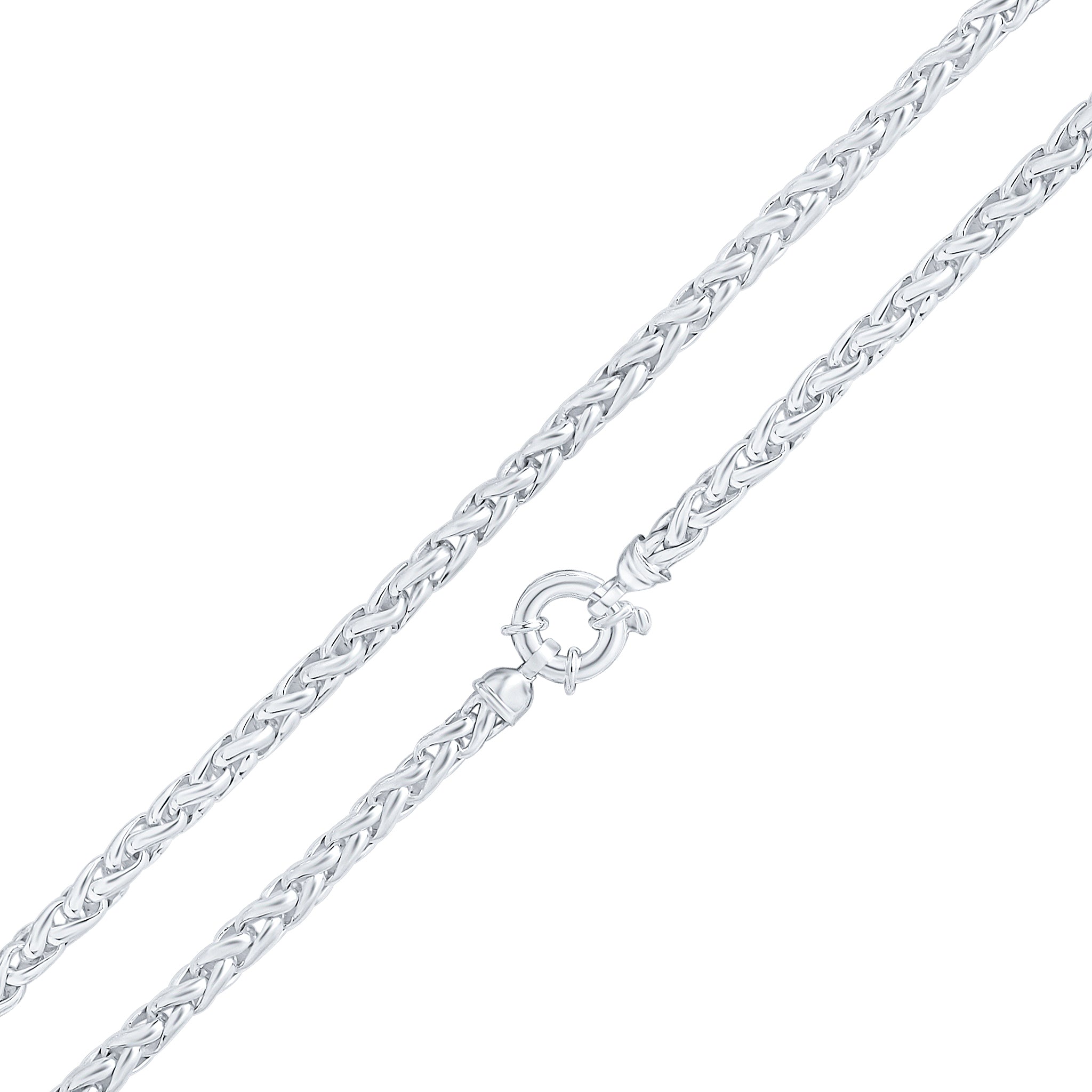 Silver 5mm Spiga 18" Bolt Ring