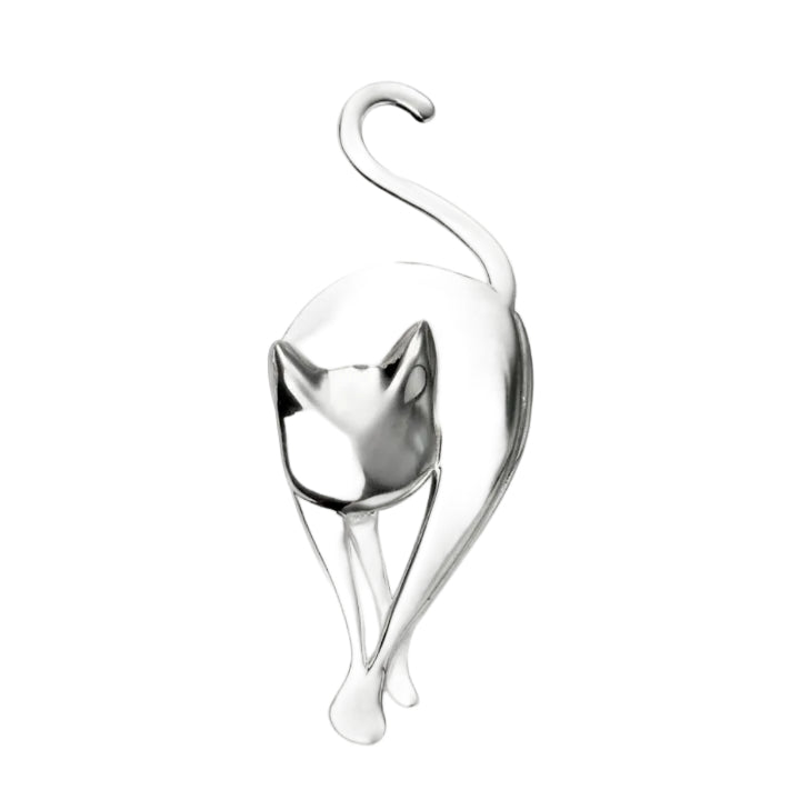 Beginnings Silver Cat Brooch