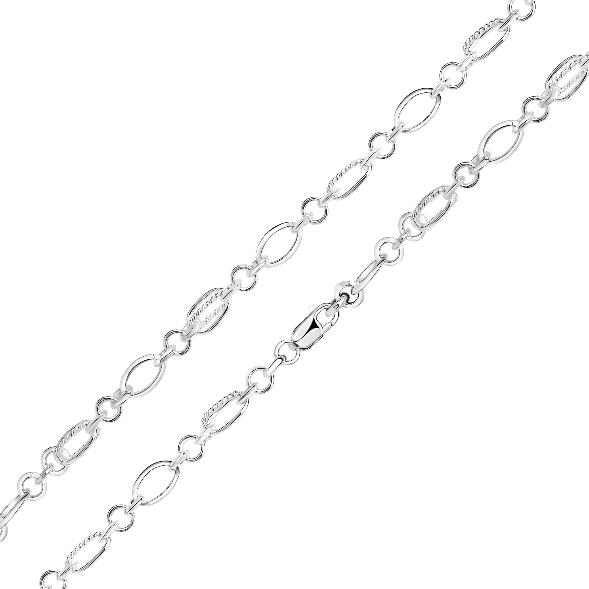 Silver Fancy Multi-link 7.5"