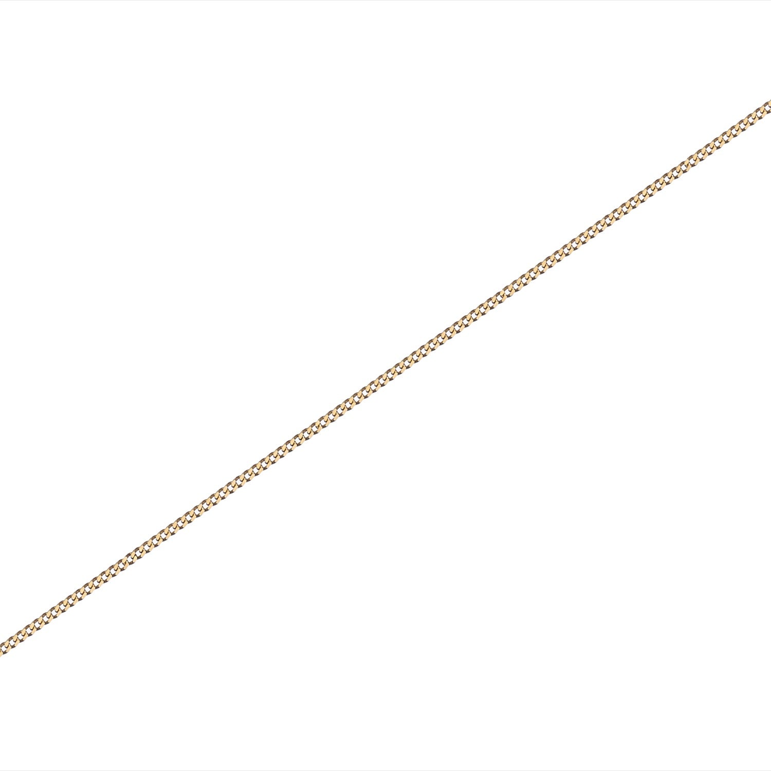 9ct Yellow Gold Diamond Cut Curb 1mm 18