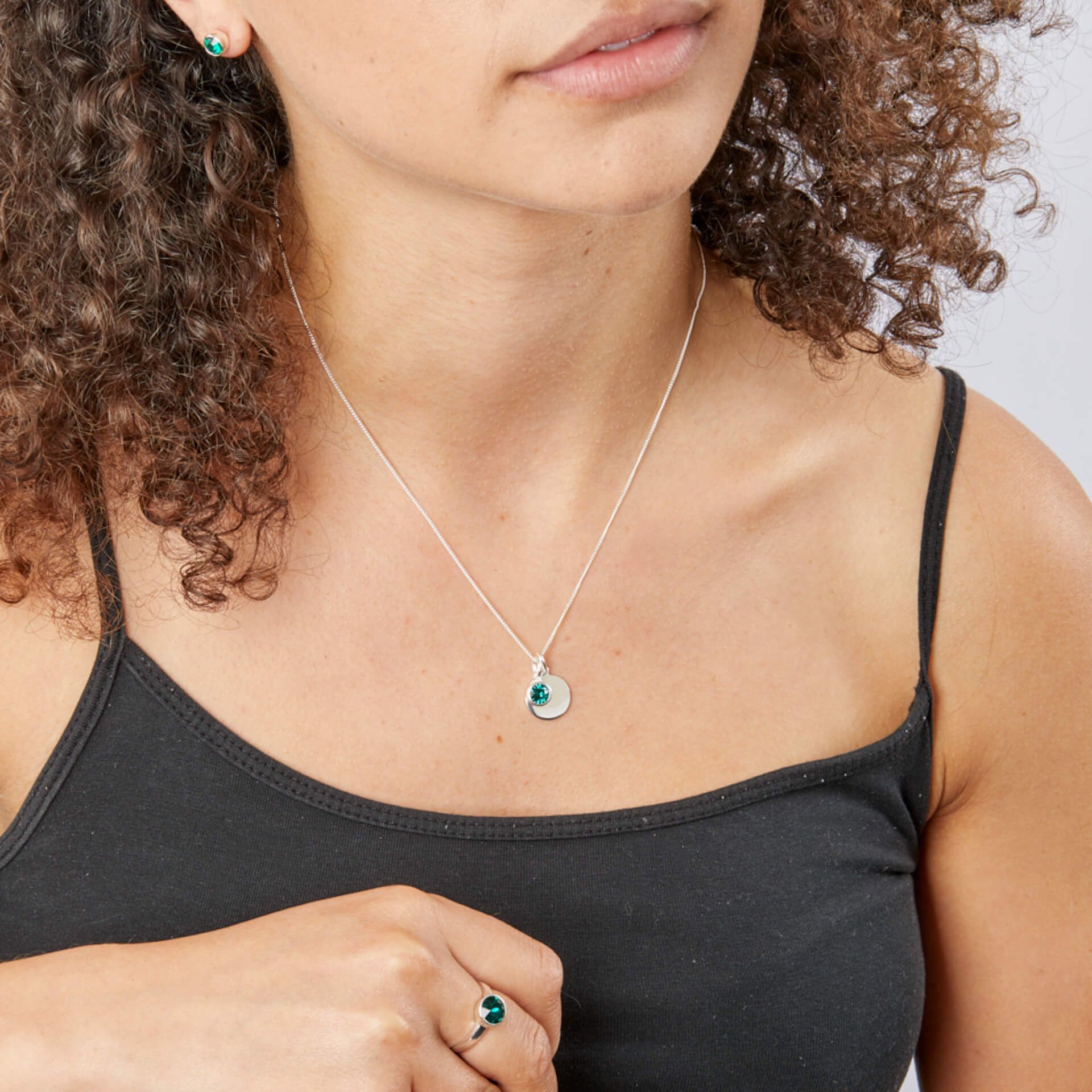 Silver Birthstone Pendant