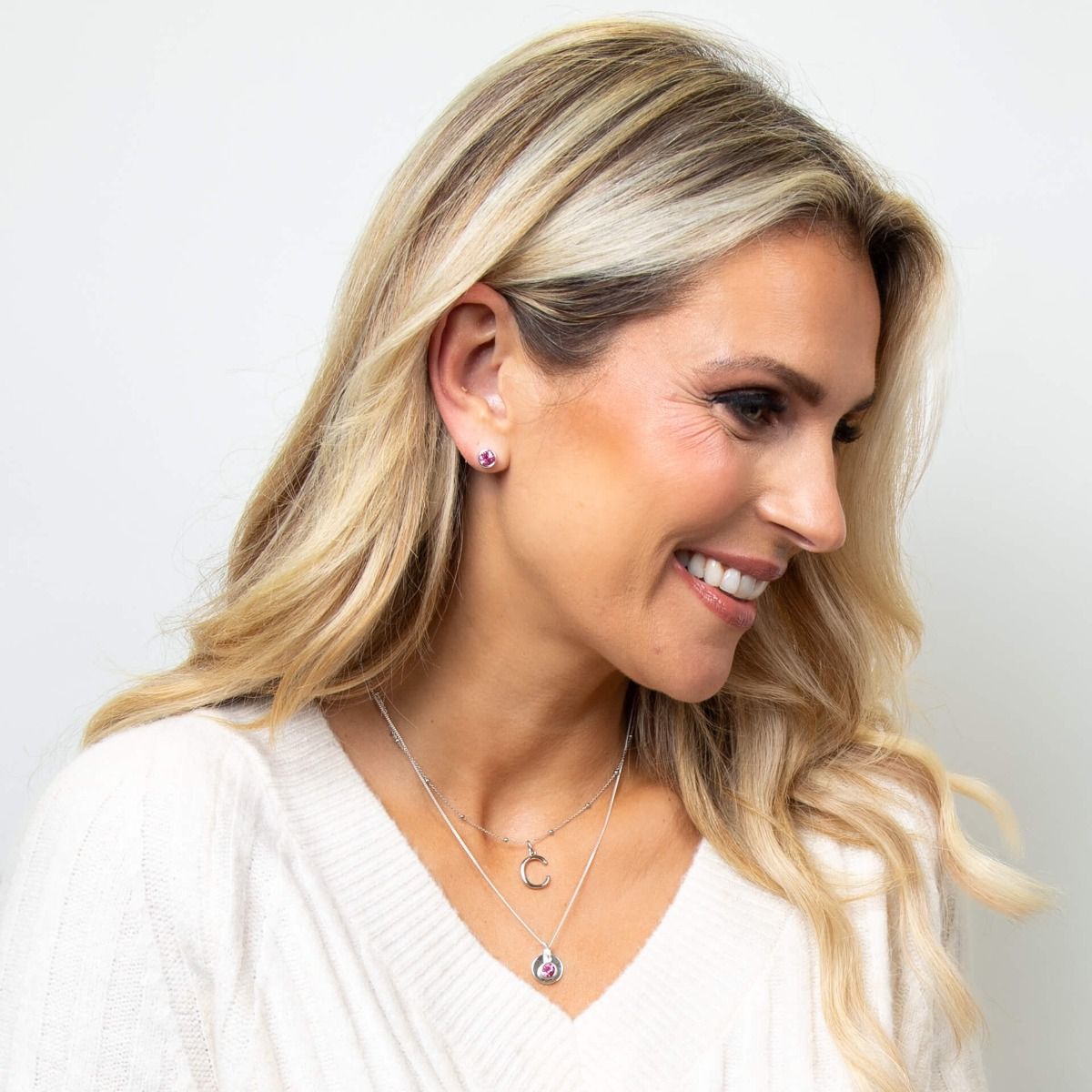 Silver Birthstone Earrings