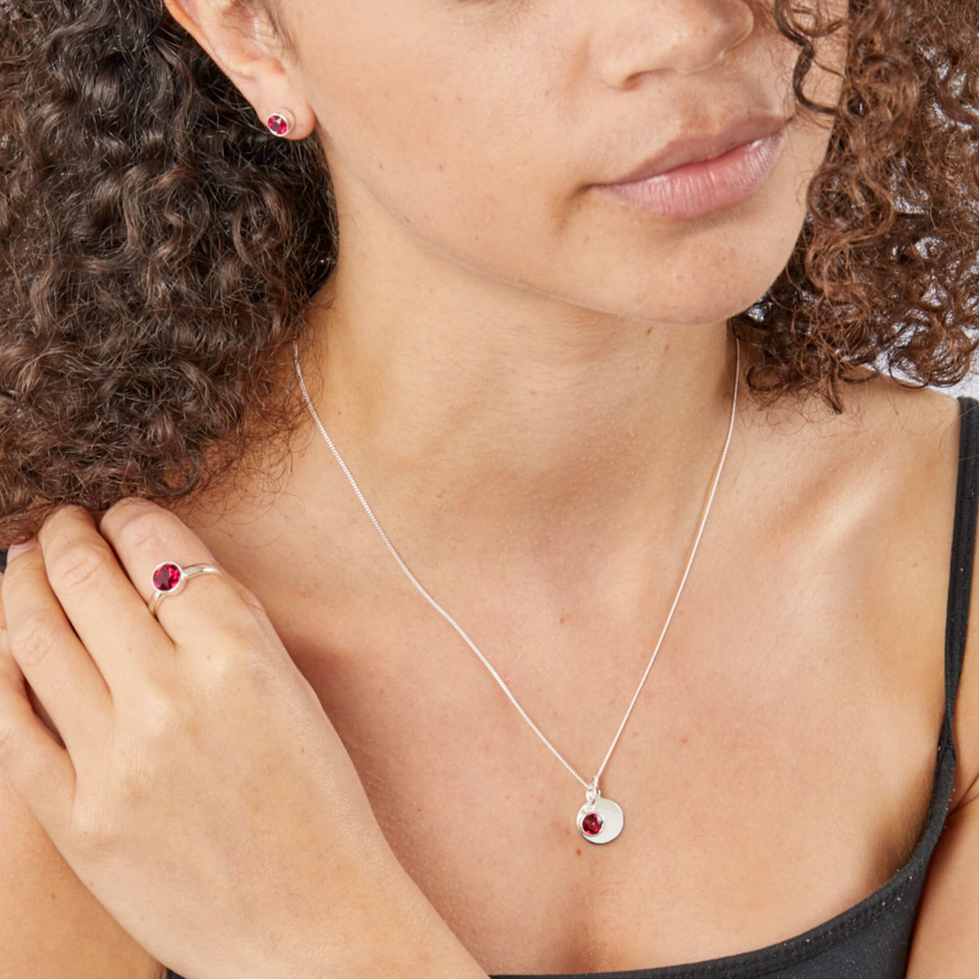 Silver Birthstone Pendant