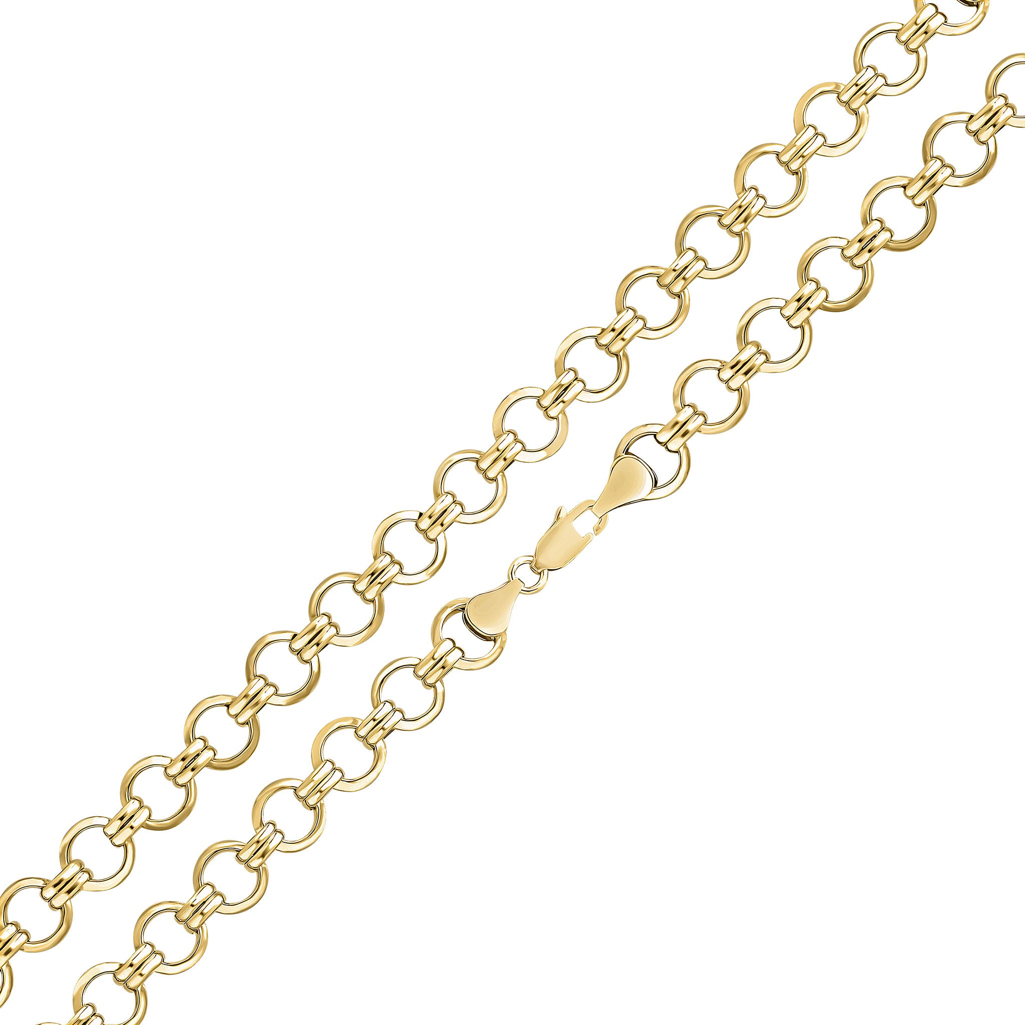 9ct Yellow Gold Handmade 9mm Fancy Double 7.5