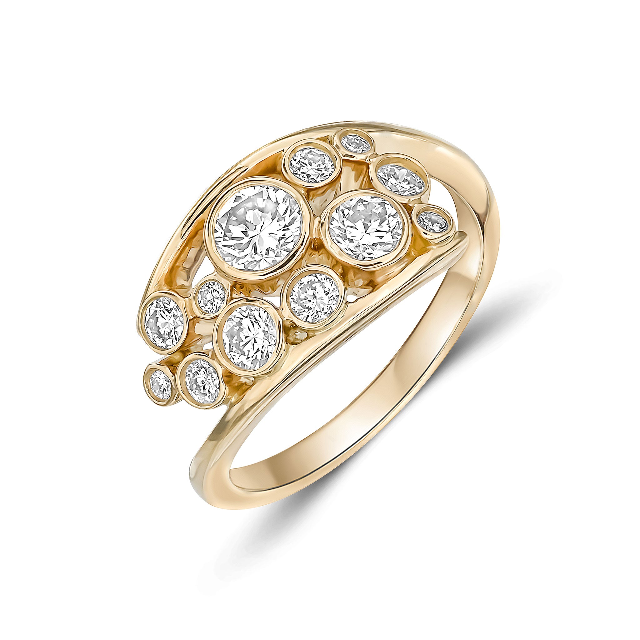18yg Diamond Bubble Fancy Rose Gold