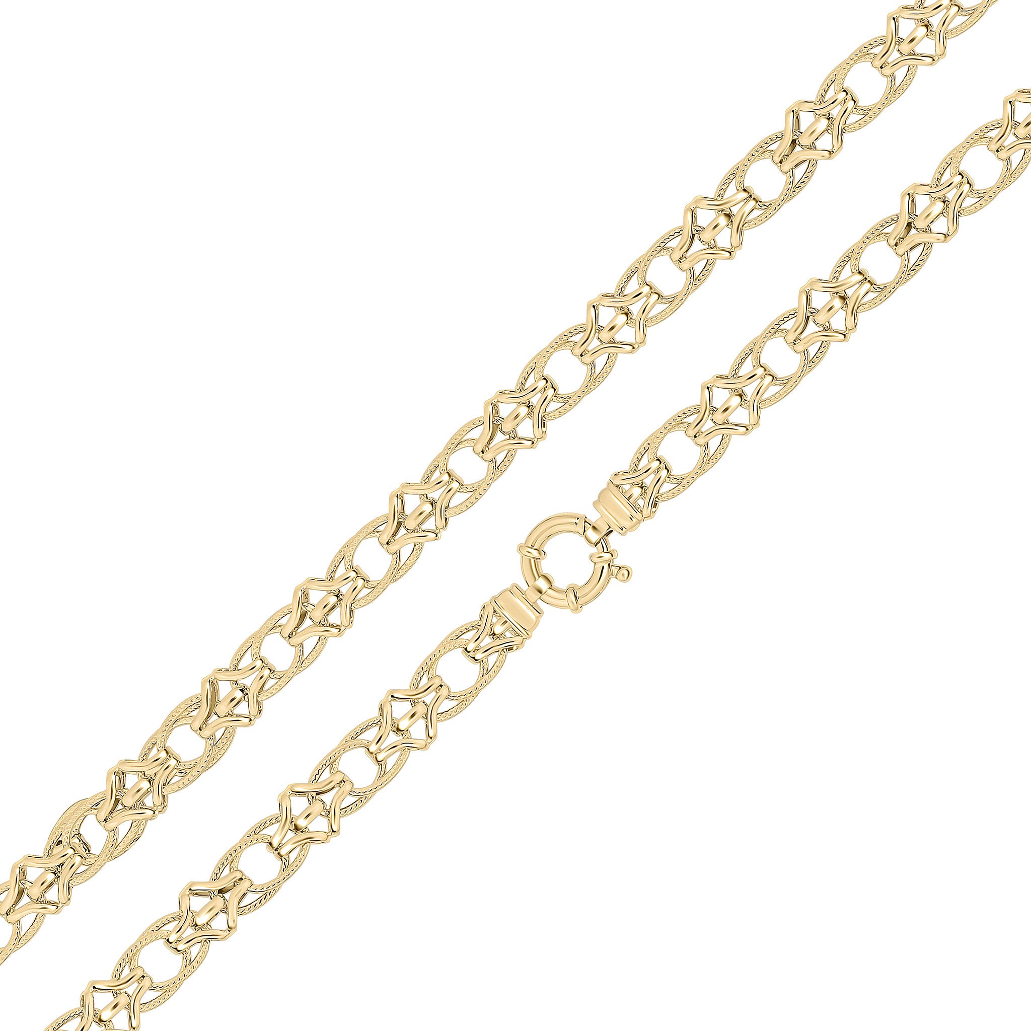 9ct Yellow Gold 10mm Fancy B/L Br