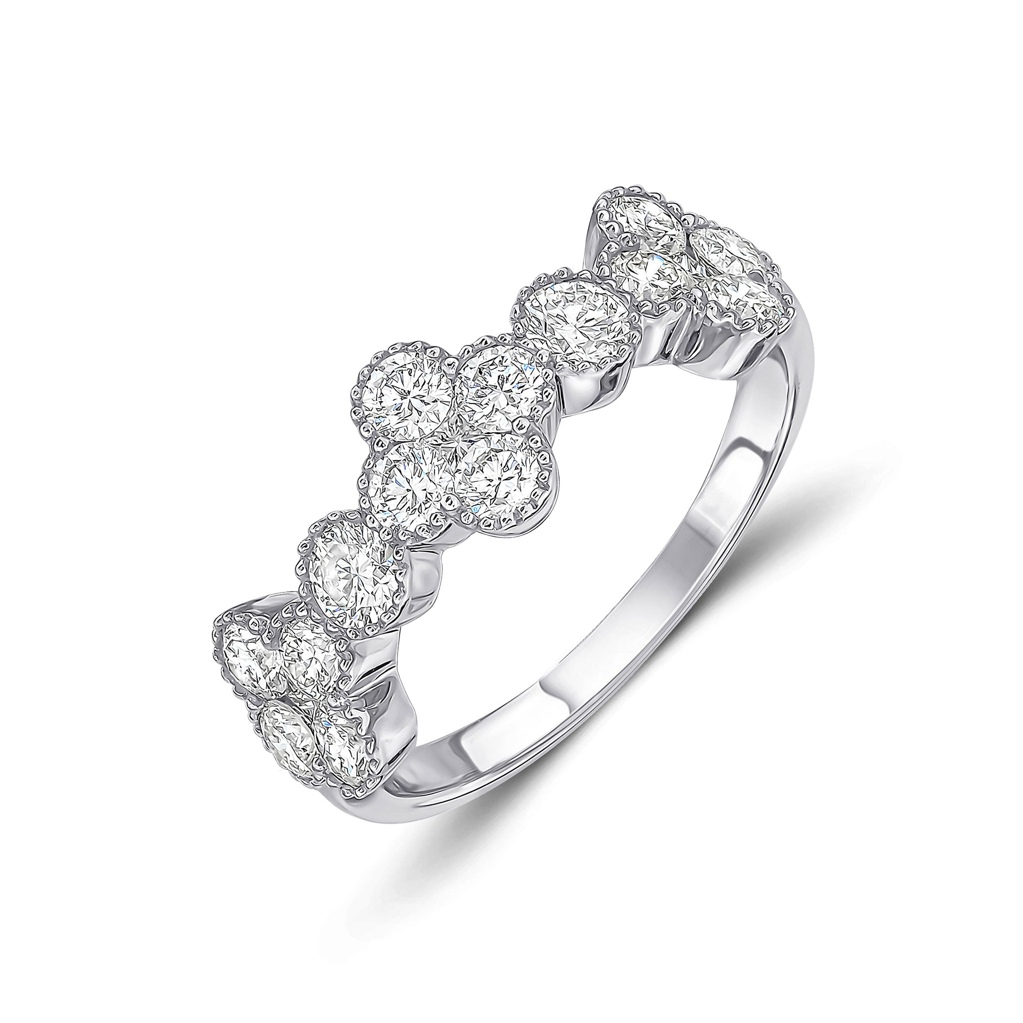 18wg Diamond Fancy Band Ring