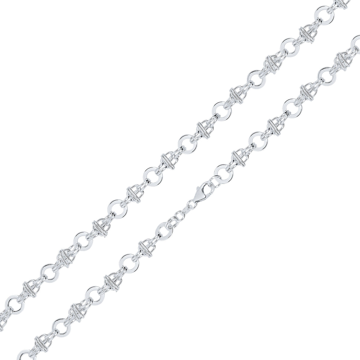 Silver 9mm Circle Multilink 1