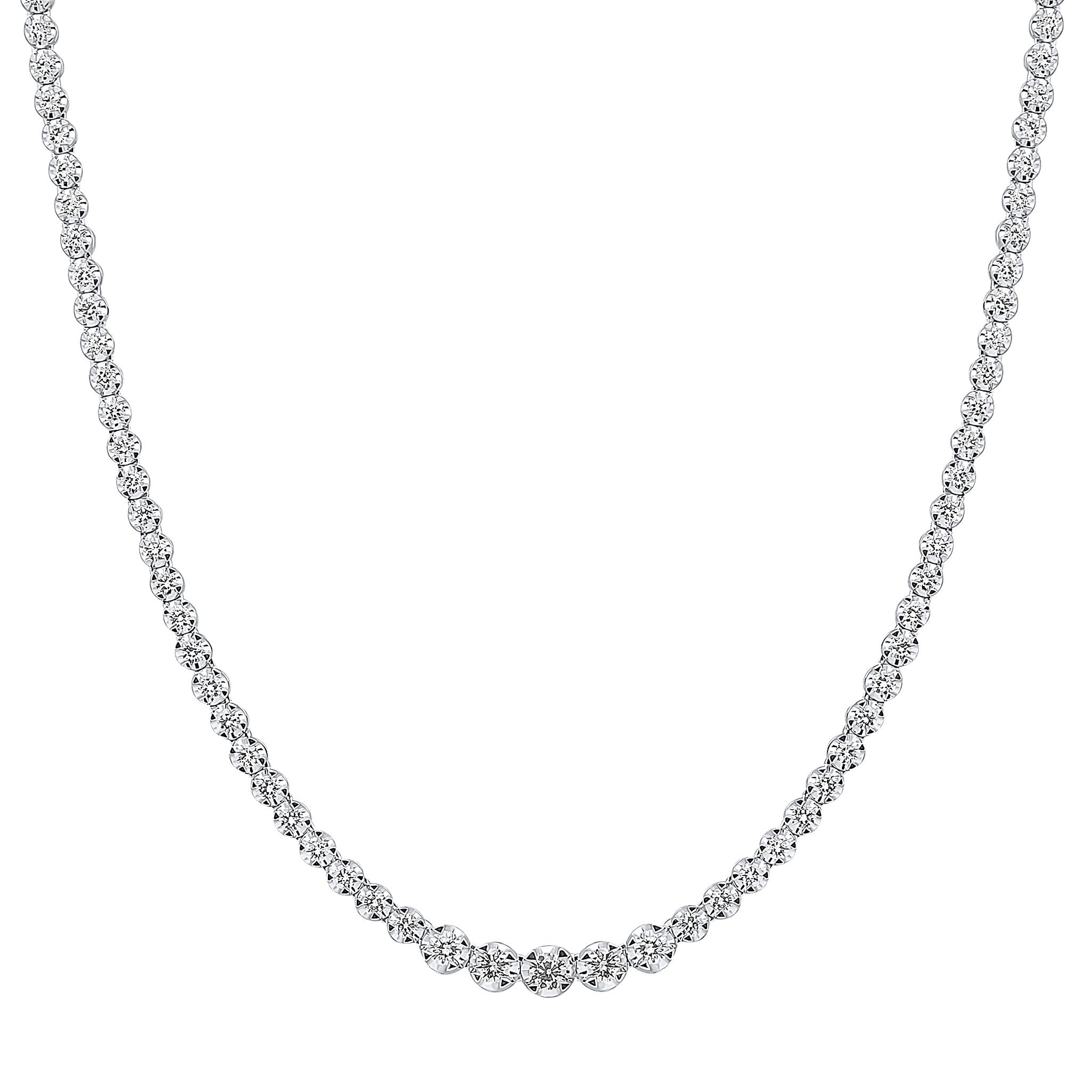 18wg Bc Diamond Line Necklet 5.03ct