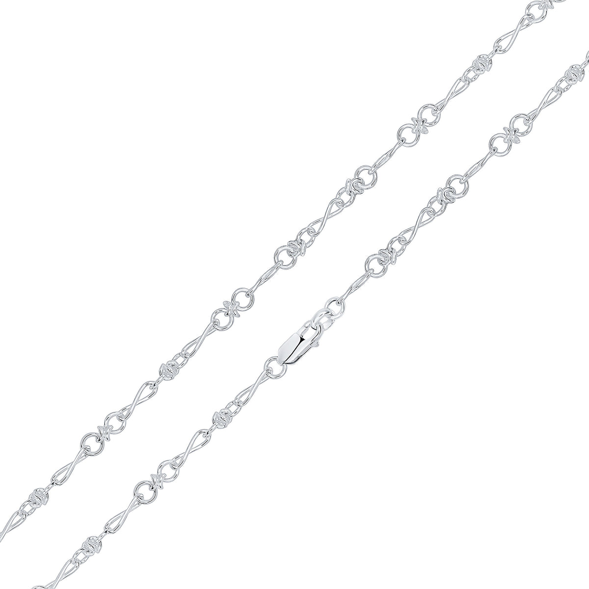 Silver 5.5mm Infinity Knot 1