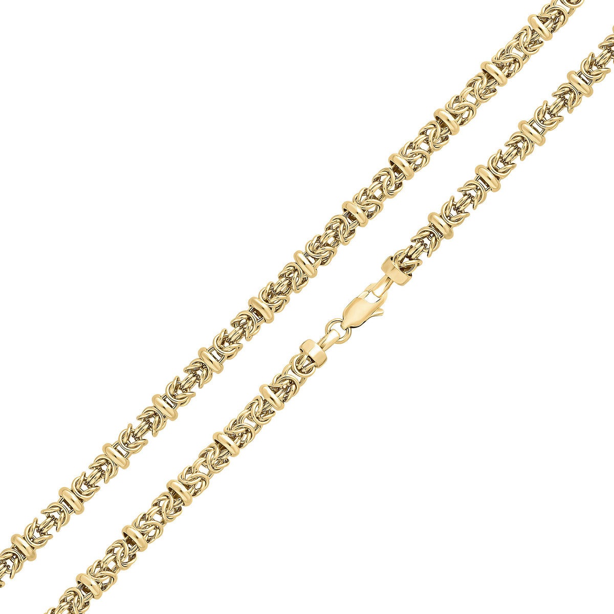 9ct Yellow Gold Handmade 6.5mm Byzantine 7.5