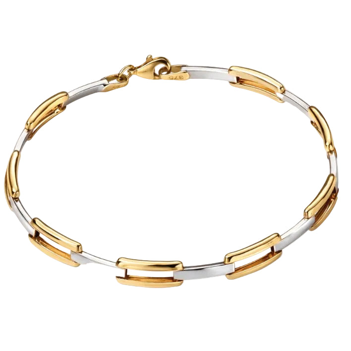 Elements Gold Rectangle Link Bracelet