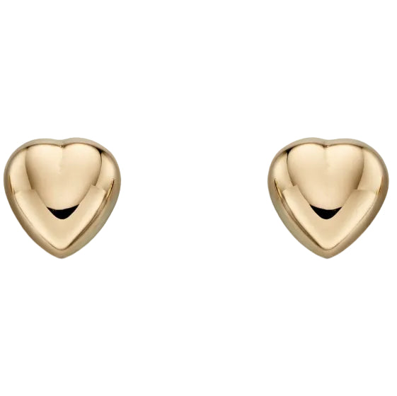 Elements Gold Small Heart Stud Earrings