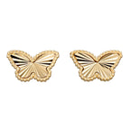 Elements Gold Butterfly Stud Earrings