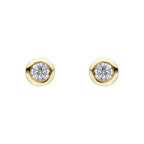 Elements Gold Bezel Stud Earrings