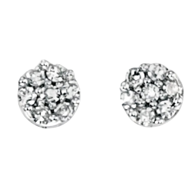 Elements Gold Small Diamond Cluster Earrings