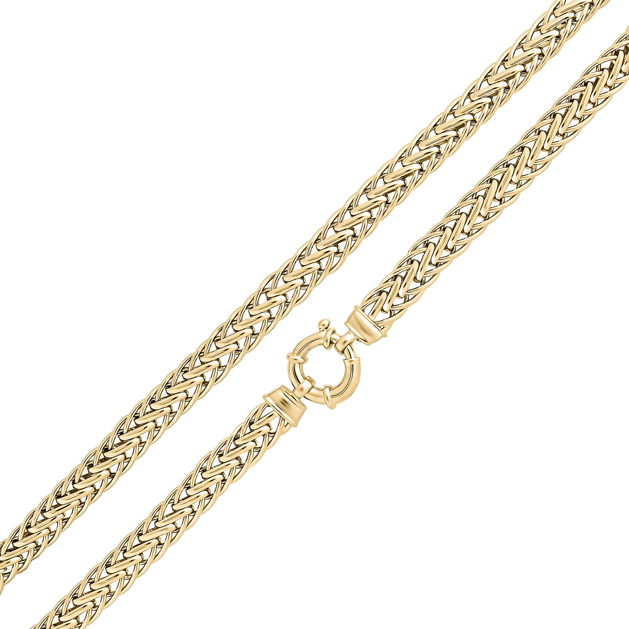 9ct Yellow Gold 7.6mm Flat Spiga