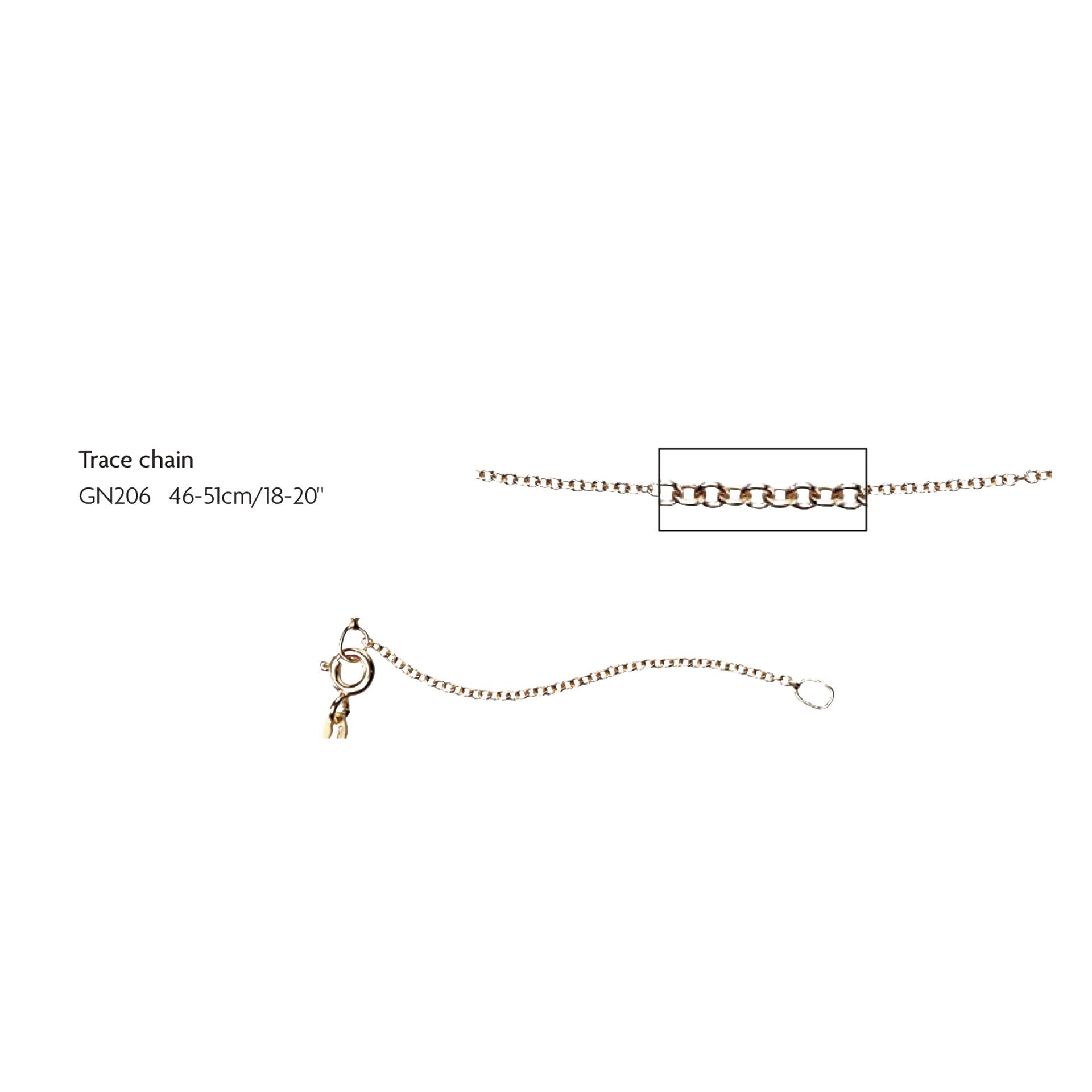 1.2mm Trace Chain 46cm-51cm in 9ct Gold