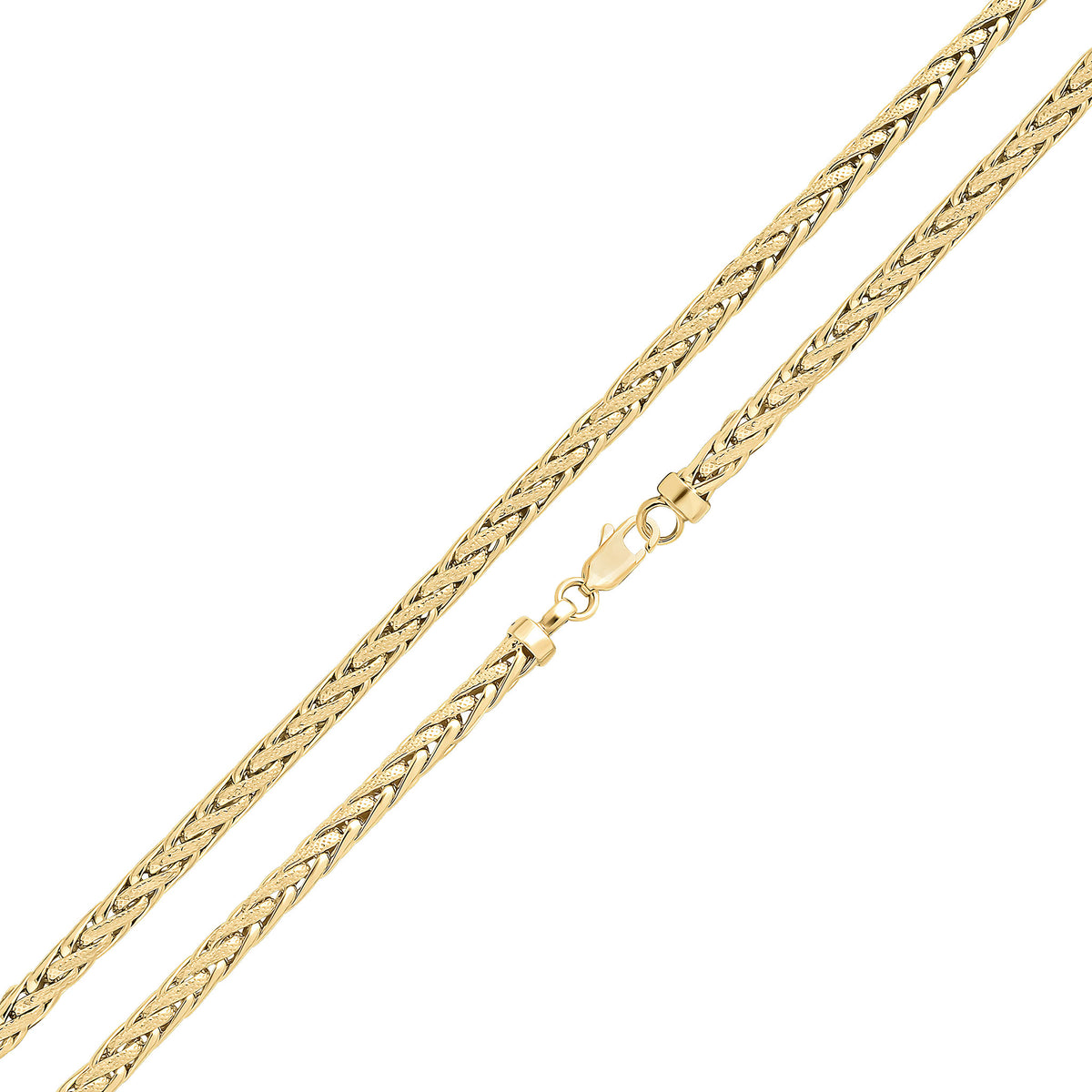 9ct Yellow Gold Handmade 4.75mm Spiga 7.5