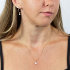 Elements Gold Star Shaped Diamond Hoop Earring Charms
