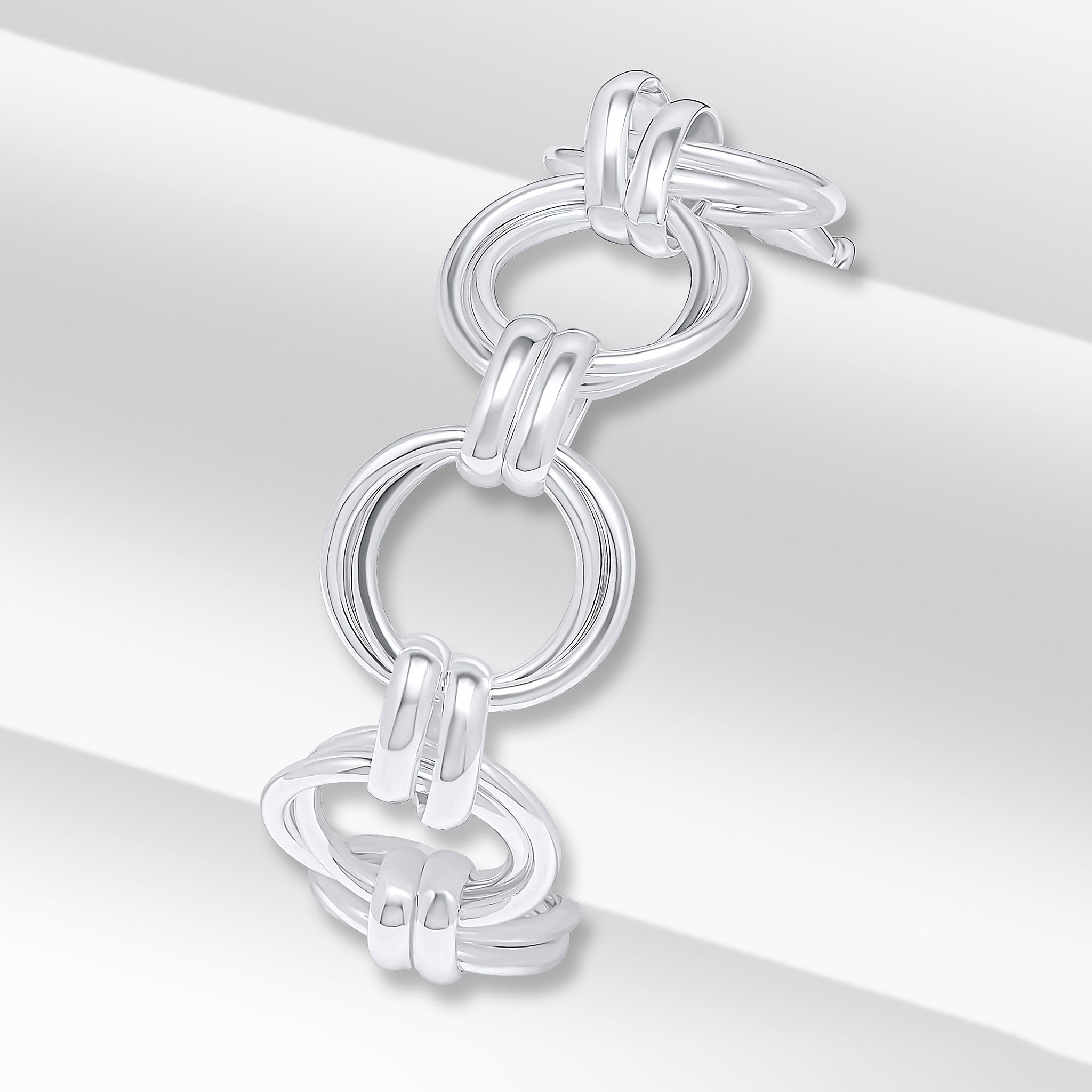 Silver 19mm Fancy Double Ring 7.5" Bolt Ring