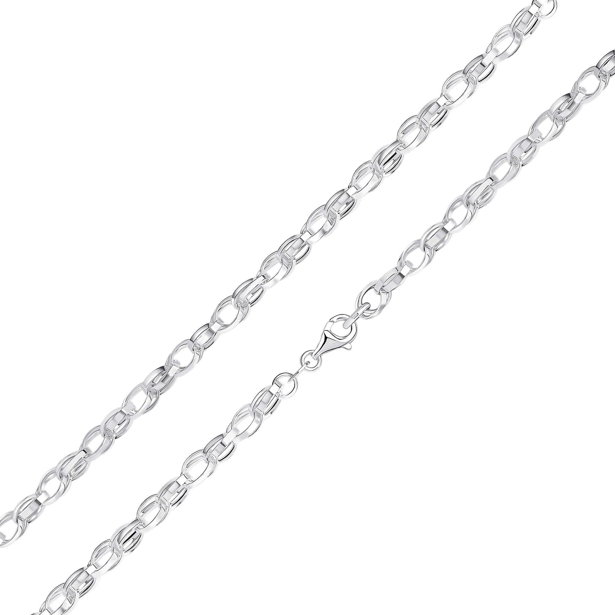 Silver Multi Oval Link 7.5"