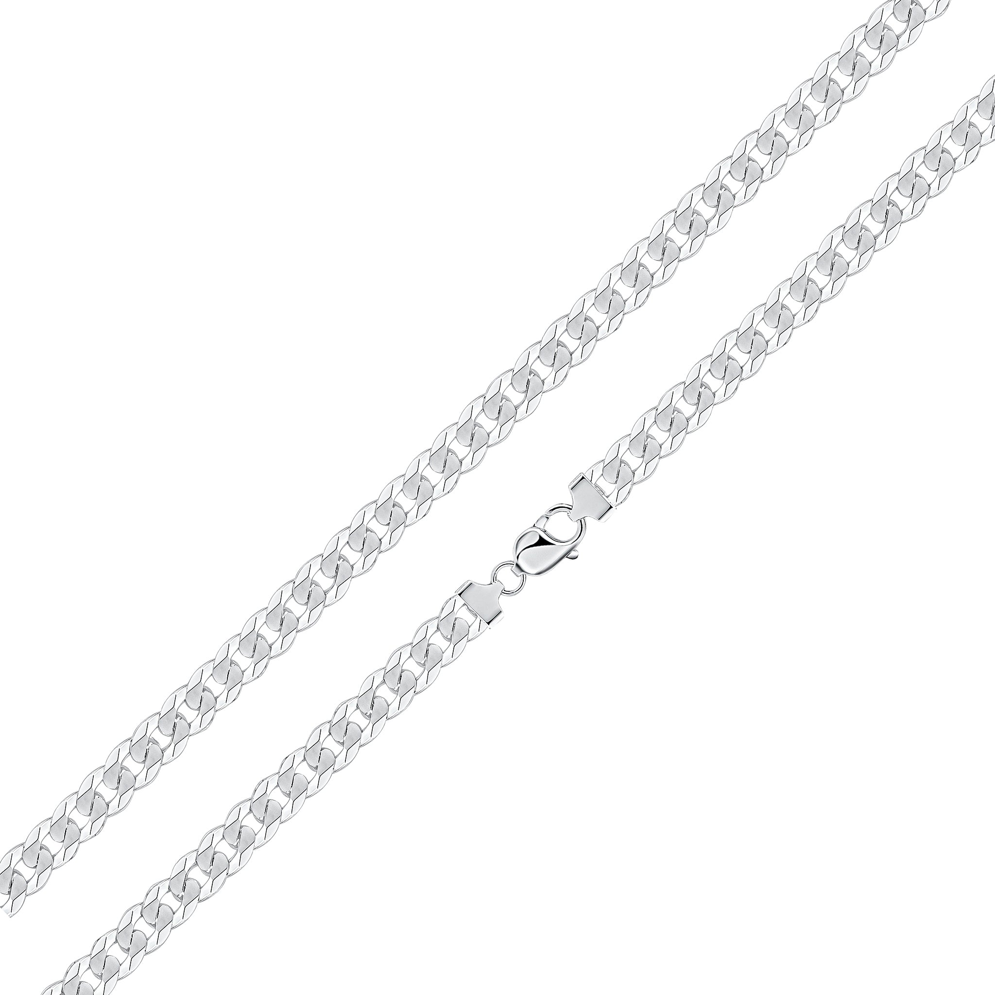 925 Sterling Silver 8.5mm Heavy Gents Curb Chain 1